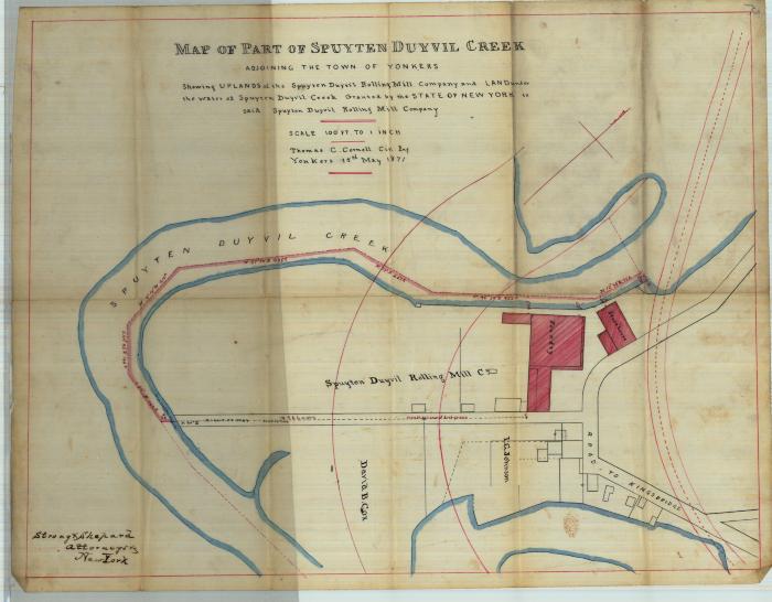 Survey of lands under water for Spuyten Duyvil Rolling Mill Co.