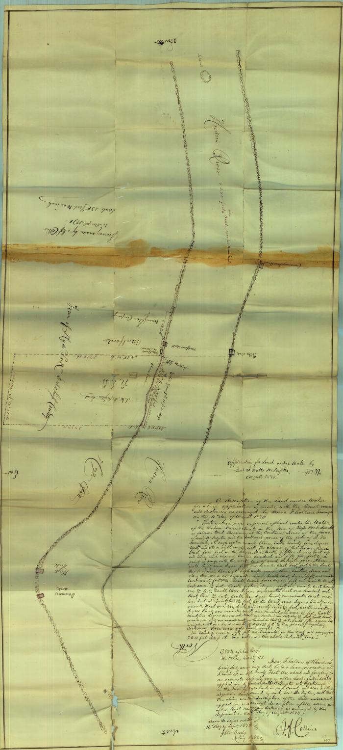 Survey of lands under water for J. Watts DePeyster