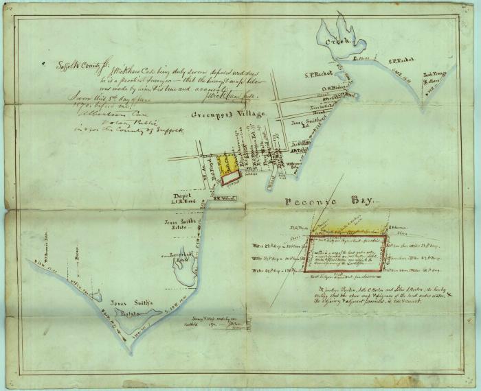 Survey of lands under water for Jonathan Preston, Seth C. &amp; Silas S. Horton