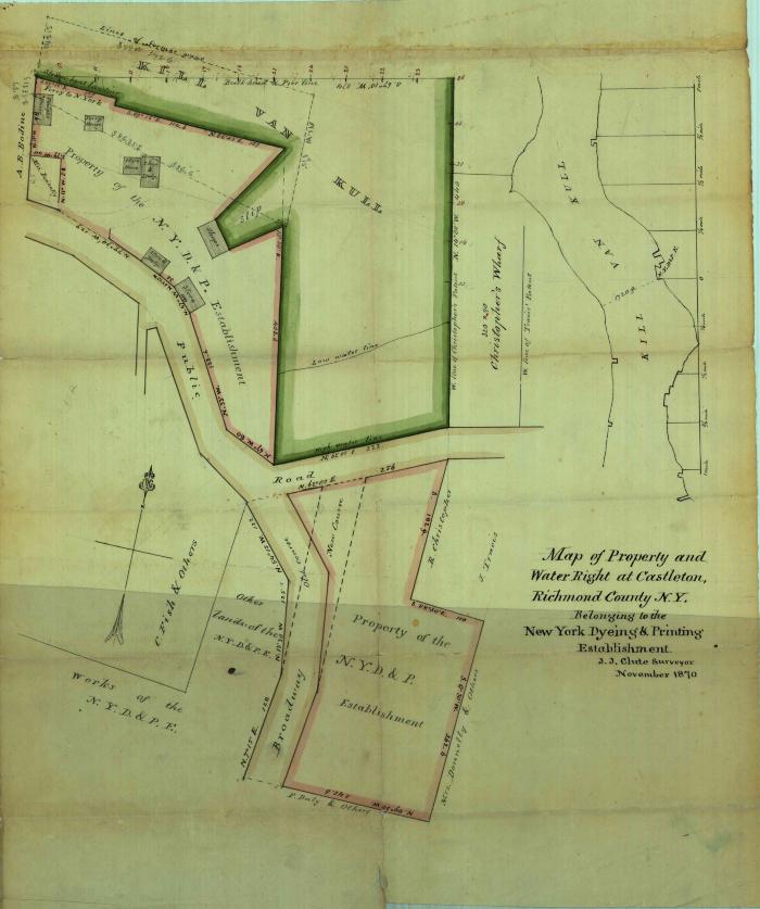 Survey of lands under water for New York Dyeing &amp; Printing Est.
