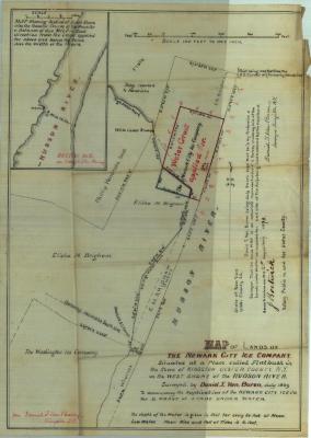 Survey of lands under water for Newark City Ice Company