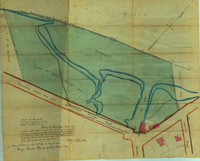 Survey of lands under water for John A. Stevens