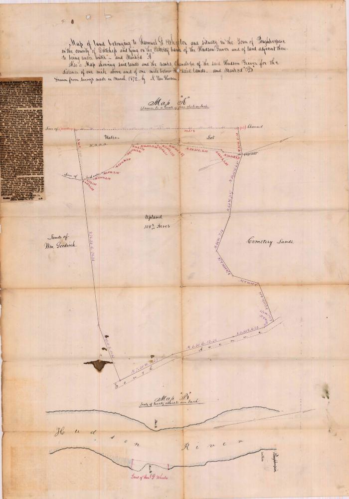 Survey of lands under water for Samuel G. Wheeler Jr.