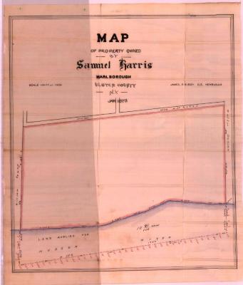 Survey of lands under water for Samuel Harris