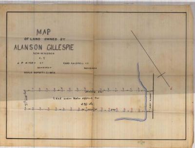 Survey of lands under water for Alanson Gillespie