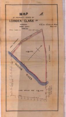 Survey of lands under water for Leander Clark, Jr.