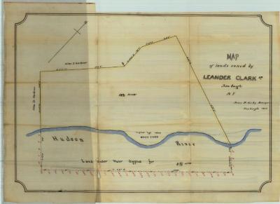 Survey of lands under water for Leander Clark, Jr.