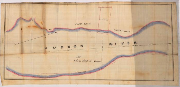 Survey of lands under water for William A. Husted