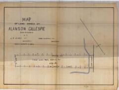 Survey of lands under water for Alanson Gillespie