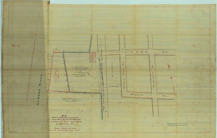 Survey of lands under water for Isaac Bell &amp; Jane B. Newhouse