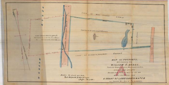 Survey of lands under water for William E. Dodge