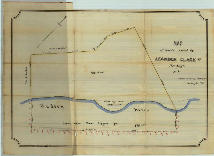 Survey of lands under water for Leander Clark, Jr.