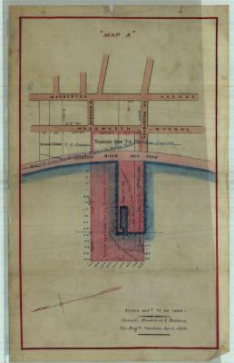 Survey of lands under water for Yonkers Gas Light Company