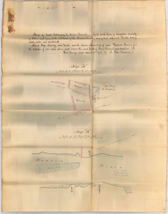 Survey of lands under water for Orrin Dennet