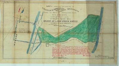 Survey of lands under water for Virginia Graham Brandreth