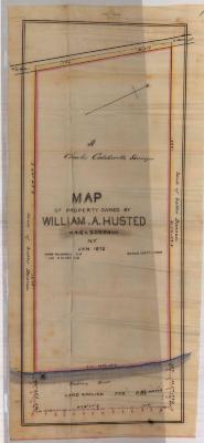 Survey of lands under water for William A. Husted