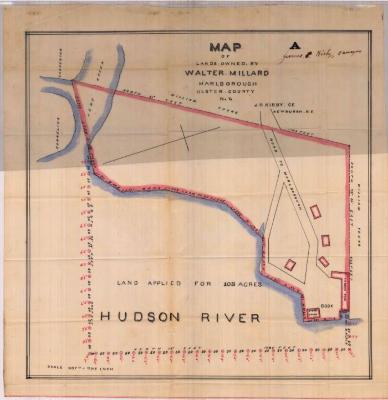 Survey of lands under water for Walter Millard