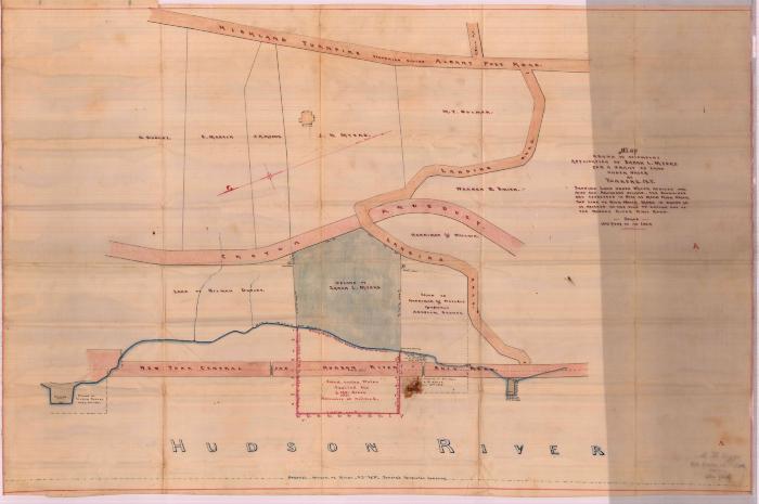 Survey of lands under water for Sarah L. Myers