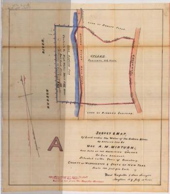 Survey of lands under water for Anna Mary Minturn