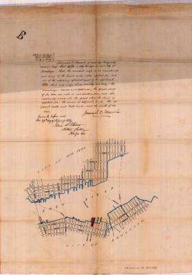 Survey of lands under water for Franklin B. Gowen