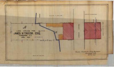 Survey of lands under water for James W. Taylor