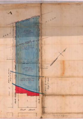 Survey of lands under water for Franklin B. Gowen