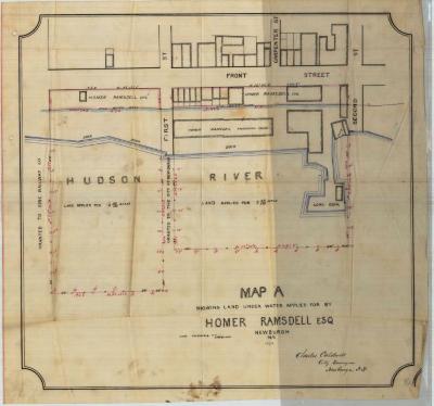 Survey of lands under water for Homer Ramsdell