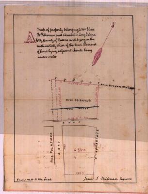 Survey of lands under water for Eliza B. Polhemus