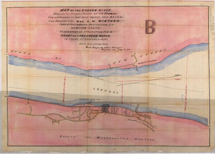 Survey of lands under water for Anna Mary Minturn