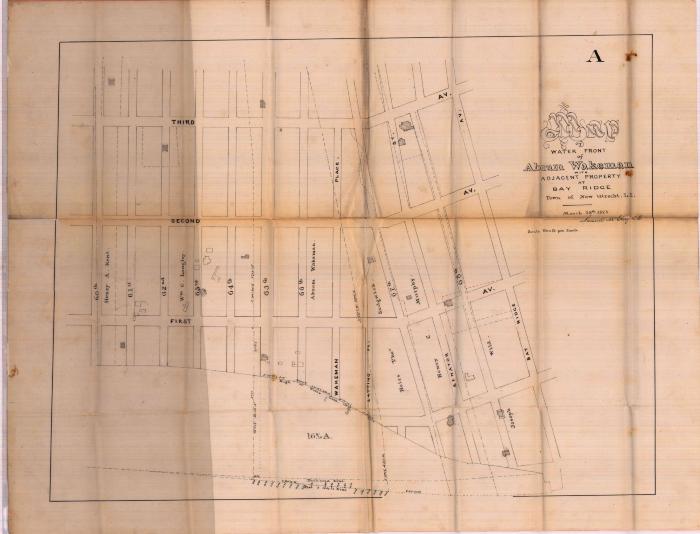 Survey of lands under water for Abram Wakeman