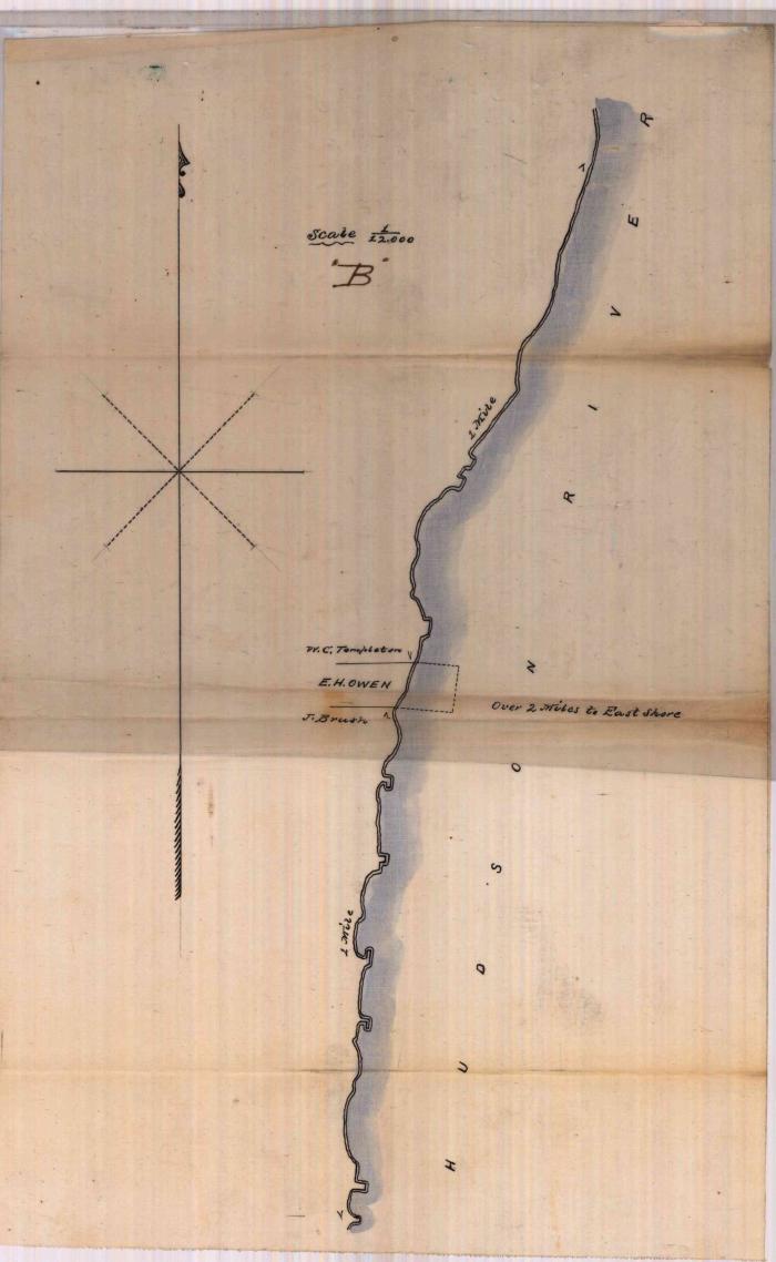 Survey of lands under water for E. H. Owen