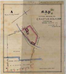 Survey of lands under water for Erastus W. Slauson