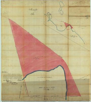 Survey of lands under water for Harriet Sanford