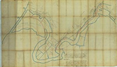 Survey of lands under water for Isaac G. Johnson, David B. Cox &amp; Joseph W. Fuller