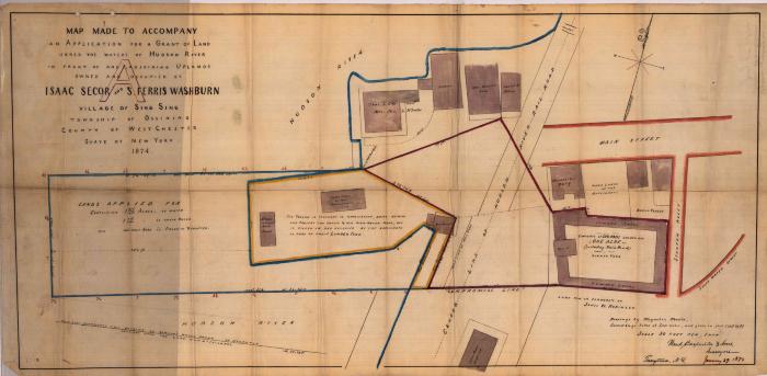 Survey of lands under water for Isaac Secor &amp; S. Ferris Washburn