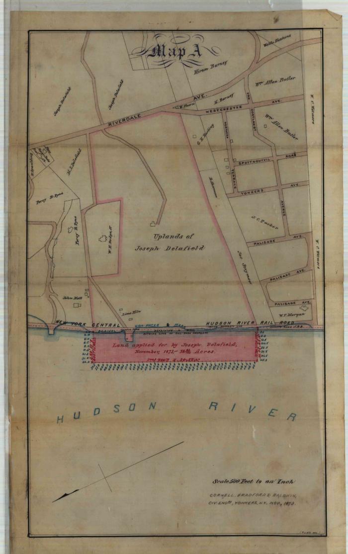 Survey of lands under water for Joseph Delafield