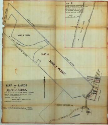 Survey of lands under water for John J. Ferris