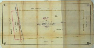 Survey of lands under water for Jane C. Hunt