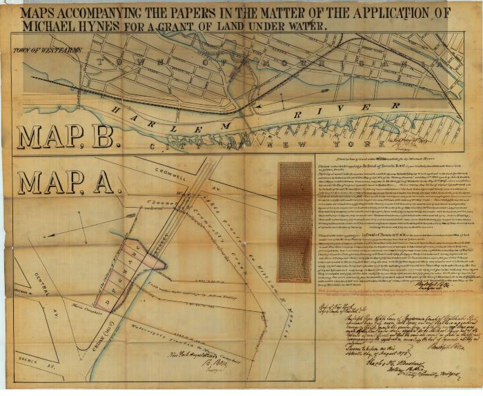 Survey of lands under water for Michael Hynes