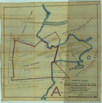 Survey of lands under water for Hunter, John