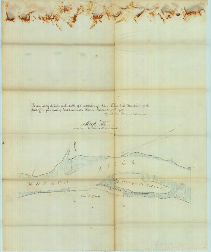 Survey of lands under water for John E. Gillett