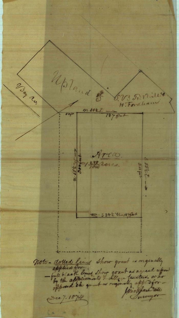 Survey of lands under water for Henry Fordham &amp; Schuyler B. Tuthill