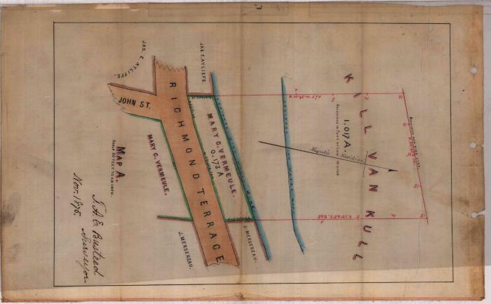 Survey of lands under water for Vermeule, Mary C.