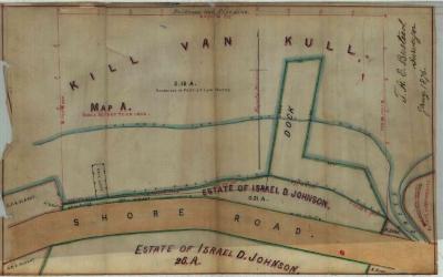 Survey of lands under water for Johnson, Isreal D.