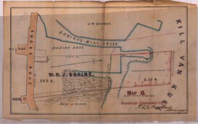 Survey of lands under water for Bodine, William H. J.