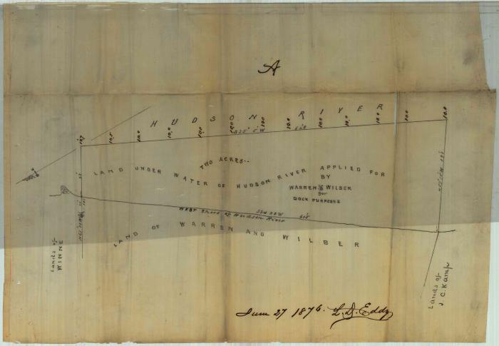 Survey of lands under water for Clement Warren &amp; Nicholas R. Wilbur