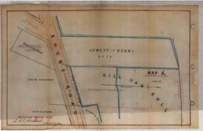 Survey of lands under water for George W. Jewett &amp; Joseph A. Dean