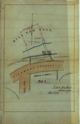 Survey of lands under water for Jewett, Arabella C.