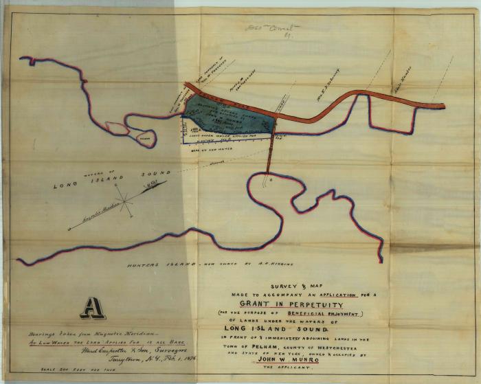 Survey of lands under water for Munro, John W.