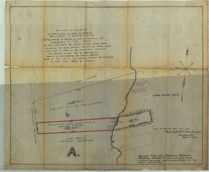 Survey of lands under water for Furman, John M.